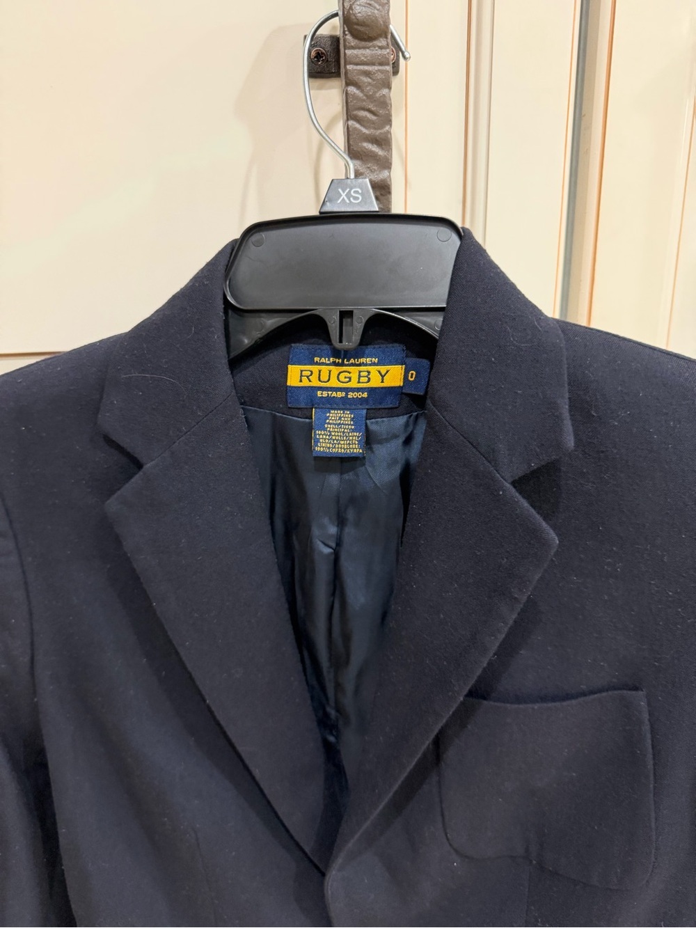 VTG Ralph Lauren Rugby Navy Wool Blazer Gold Buttons (124) - Picture 4 of 6